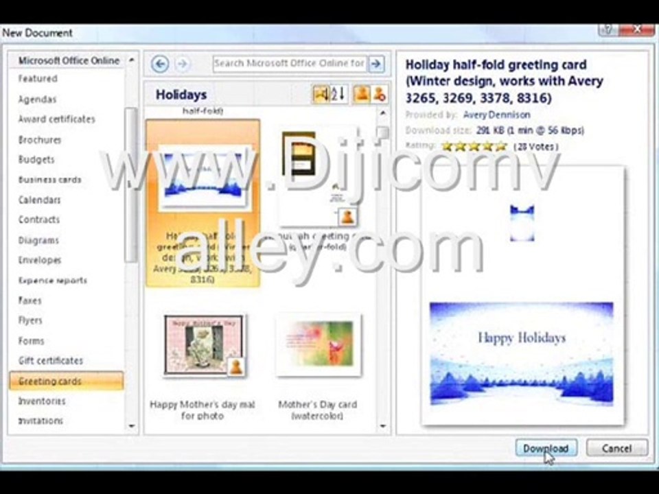 How to make Greeting Cards with Word 2007