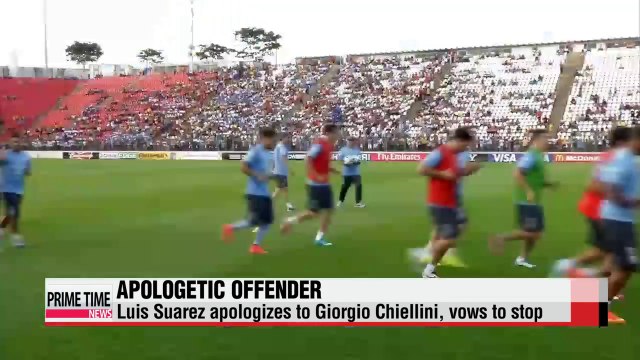 Luis Suarez apologizes to Giorgio Chiellini for bite