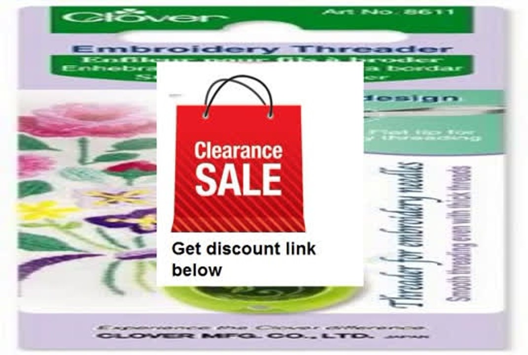 Best Deals Clover Needle Threader For Embroidery Needles-Apple Green Review