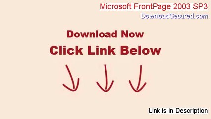 Microsoft FrontPage 2003 SP3 Full Download [Download Now 2014]