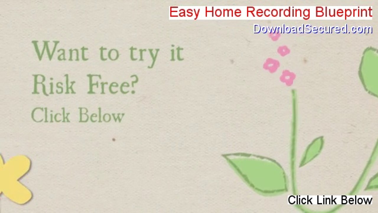 Easy Home Recording Blueprint PDF Download (Download Here)