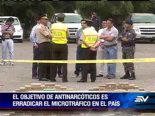 Ecuador ha decomisado casi 168 toneladas de droga desde 2010