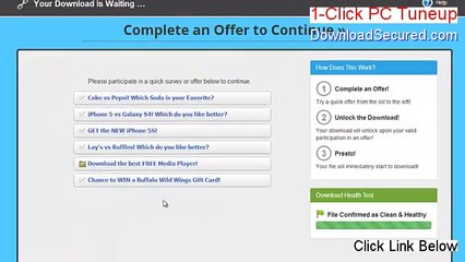 1-Click PC Tuneup Full (Free of Risk Download 2014)