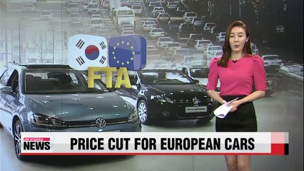 Tariffs on imported European cars lowered as Korea-EU FTA enters fourth year