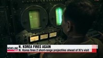 N. Korea fires two short-range projectiles ahead of Xi Jinping's S. Korea trip