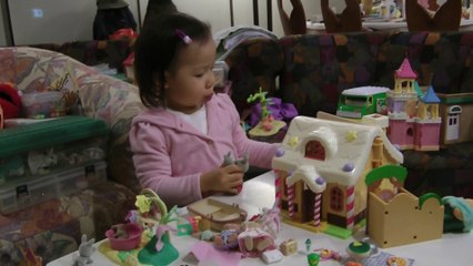 Girl And Sylvanian Families