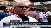 Sindicalistas españoles denuncian ofensiva contra derecho de huelga