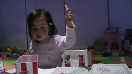 Girl And Coloured Pencils