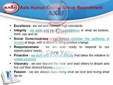 Axis Human Capital Group Recruitment - Our Core Values
