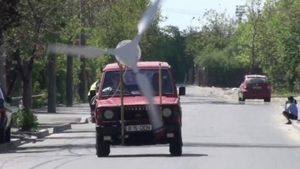 Mitsubishi Pajero Powered by Wind Turbine 2