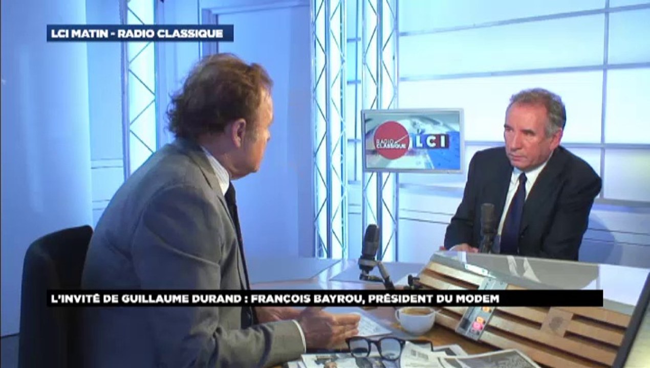 François Bayrou, invité de Guillaume Durand avec LCI
