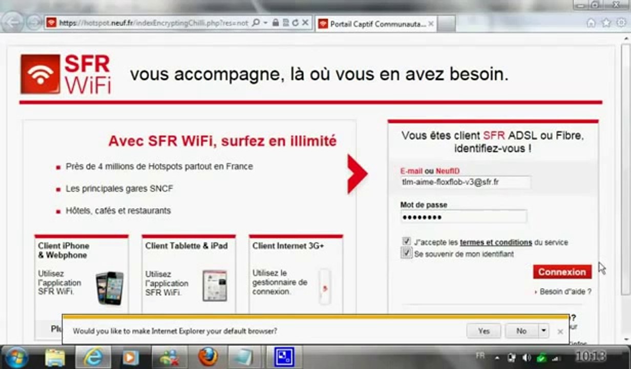 HACK pirater CODE FREE WIFI SFR WIFI PUBLIC - v6 2013