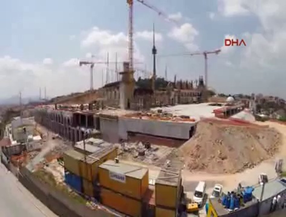 HAVADAN GÖRÜNTÜYLE ÇAMLICA CAMİİ İNŞAATI