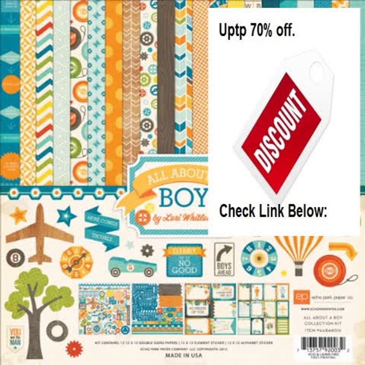 Best Deals Echo Park Paper All About a Boy Collection Kit for Scrapbooking Review