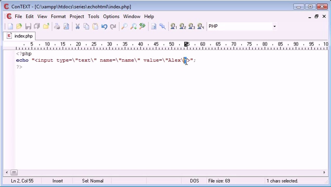 Beginner PHP Tutorial - 11 - Output HTML Using echo_print