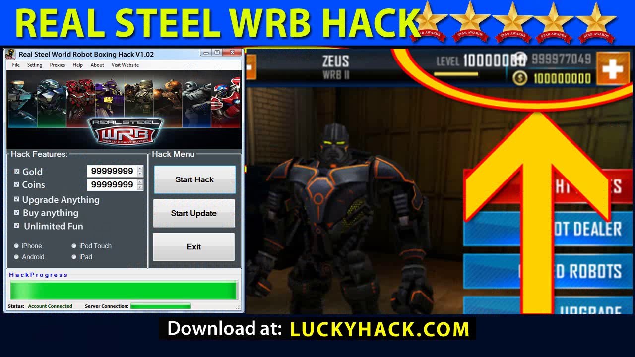 Real Steel World Robot Boxing Hack Gold, Coins, Upgrades No rooting - Elite Real Steel WRB Cheat