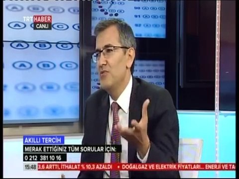 Rektörümüz TRT Haber'de yayınlanan Akıllı Tercih programında