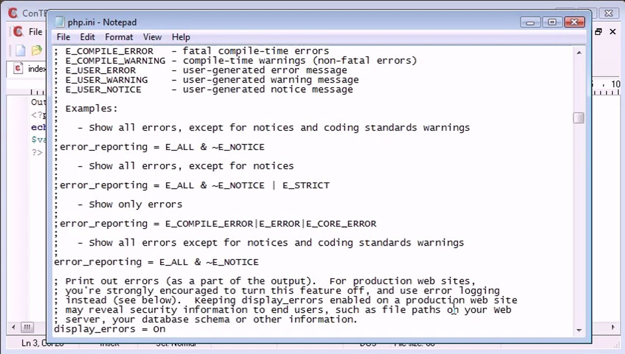Beginner PHP Tutorial - 15 - More on Error Reporting