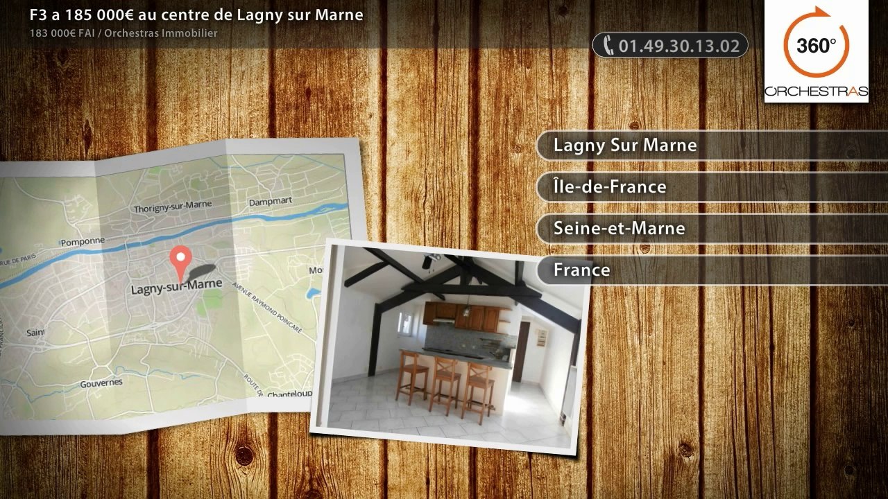 F3 a 185 000€ au centre de Lagny sur Marne