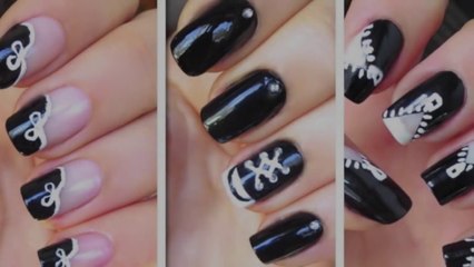 3 Unhas Decoradas Passo-a-Passo (Lacinho, All Star e Zipper) - 3 Easy Nail Art Desings