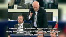 Janusz Korwin-Mikke - Pierwsze wystąpienie w PE (Napisy PL) (02.07.2014)