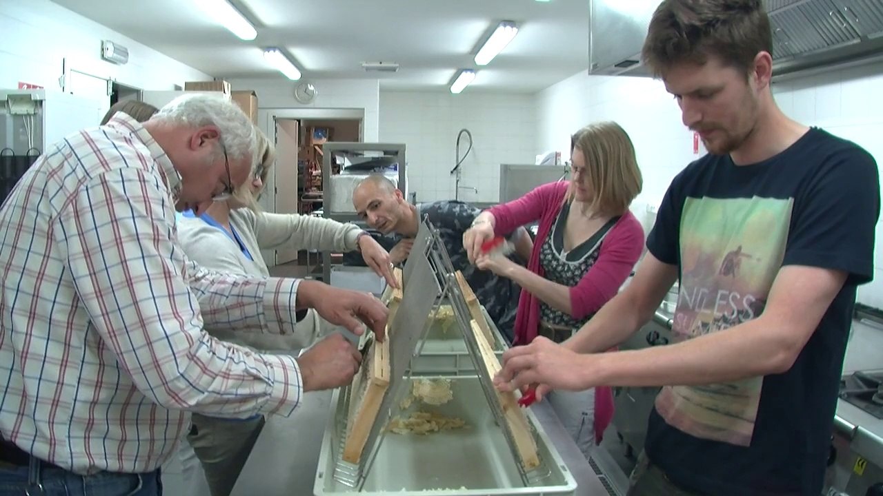 Les ruches du Soir. Récolte du miel