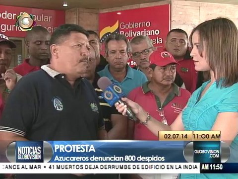Extrabajadores de azucareras protestan en el Min-Trabajo