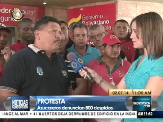 Extrabajadores de azucareras protestan en el Min-Trabajo