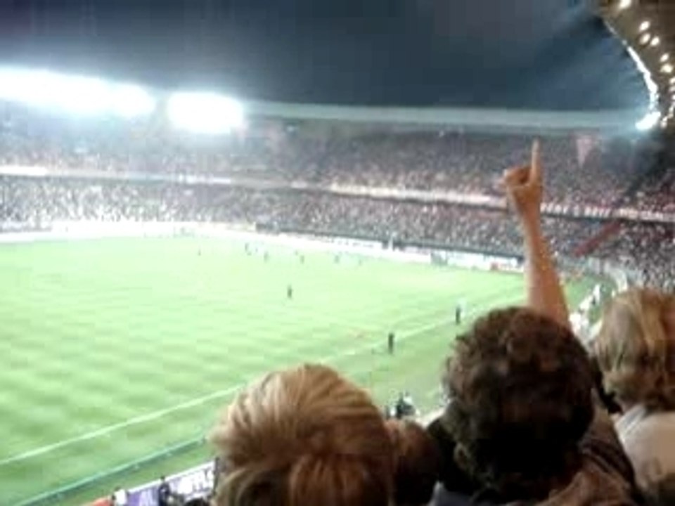 PSG - OM but de Pauleta vue des tribunes