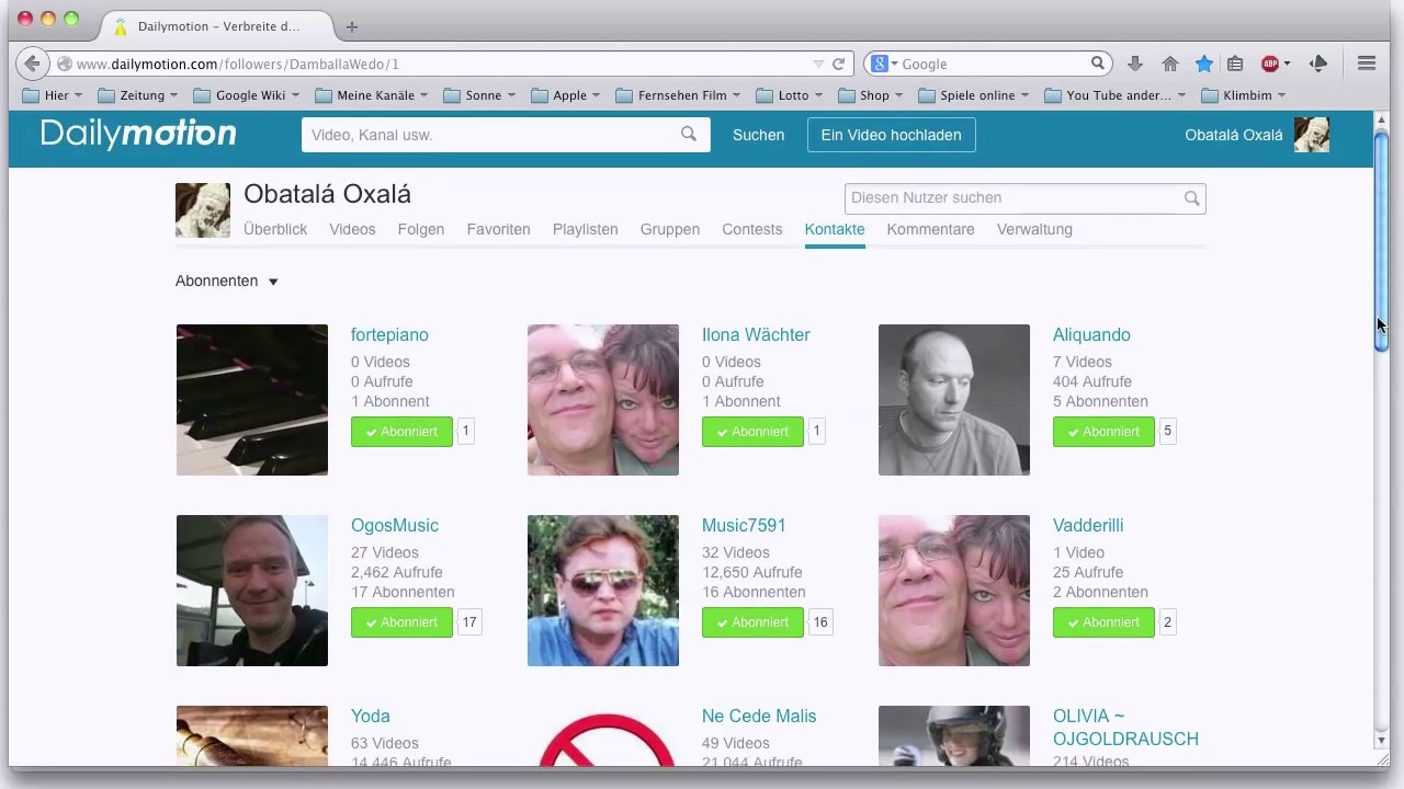 An Manni, Yoda, und Olivia und alle Freunde. Wo sind die Gruppen?