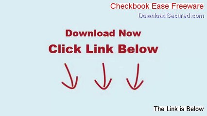Checkbook Ease Freeware Full Download - Download Now [2014]