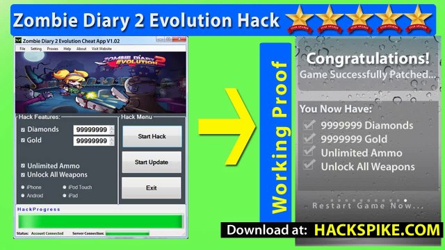 Zombie Diary 2 Evolution Triche Gratuit for 99999999 Gold Coins - Android V1.02 Zombie Diary 2 Cheat Gold Coins