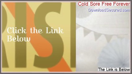 Cold Sore Free Forever Free PDF [Instant Download]
