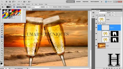 How to mask  the glass in adobe photoshop