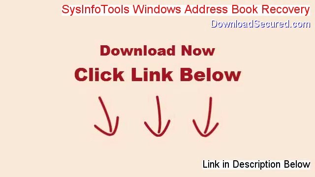 SysInfoTools Windows Address Book Recovery Full [Legit Download 2014]