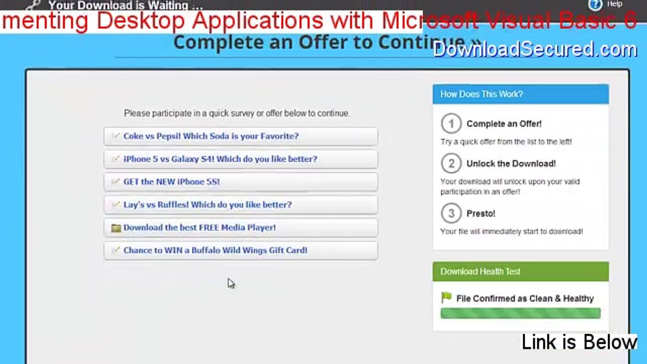 Designing and Implementing Desktop Applications with Microsoft Visual Basic 6.0 Download [Risk Free Download 2014]