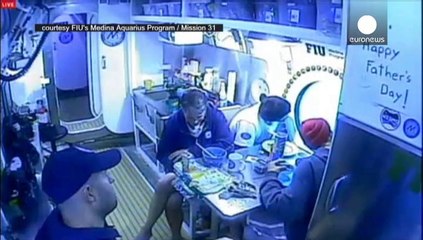 Fabien Cousteau surfaces after record-breaking 31 days underwater