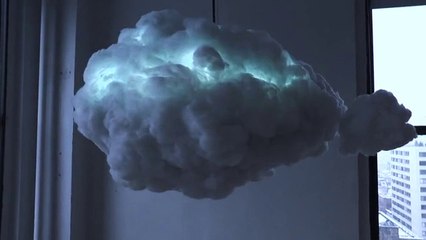 Un nuage et un orage dans votre salon : lampe énorme!