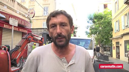 Une canalisation d'eau casse rue César Campinchi à Bastia
