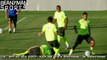 World Cup 2014 - David Luiz Trips Over Himself In Brazil Training