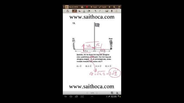 TEOG matematik çözümü , 8.sınıf matematik, 28 kasım 2013 saithoca.com özel ders