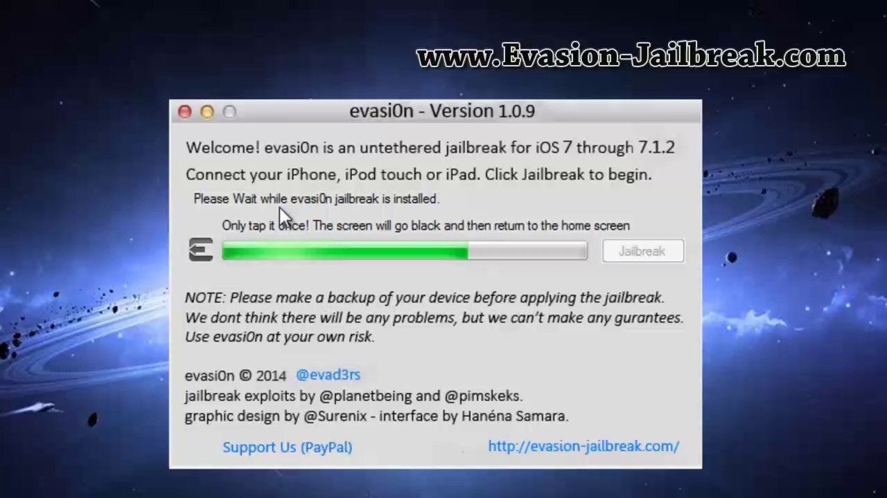 Comment jailbreaker iOS 7.1.2 - Evasion 1.0.9