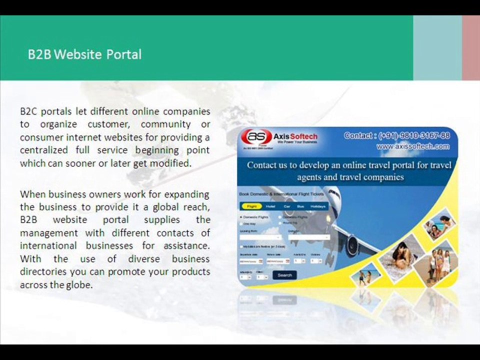 B2B Portal Development, B2B Travel Web Portal Developer in Delhi India - Axis Softech