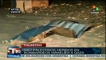 Bombardeos israelíes dejan diez palestinos heridos