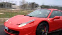 Aquaplaning et crash en Ferrari 458