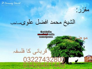 Molana Muhammad Afzal Alvi sb(Qurbani ka Falsfa)