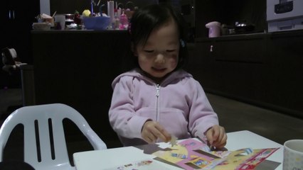 Girl Singing Five Little Monkeys Jumping On The Bed