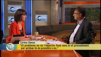 TV3 - Els Matins - Carles Obeso: "Amb aquestes dades de l'atur, podem parlar d'una tendència posit