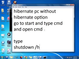 HIBARNATE your pc without hibernate option