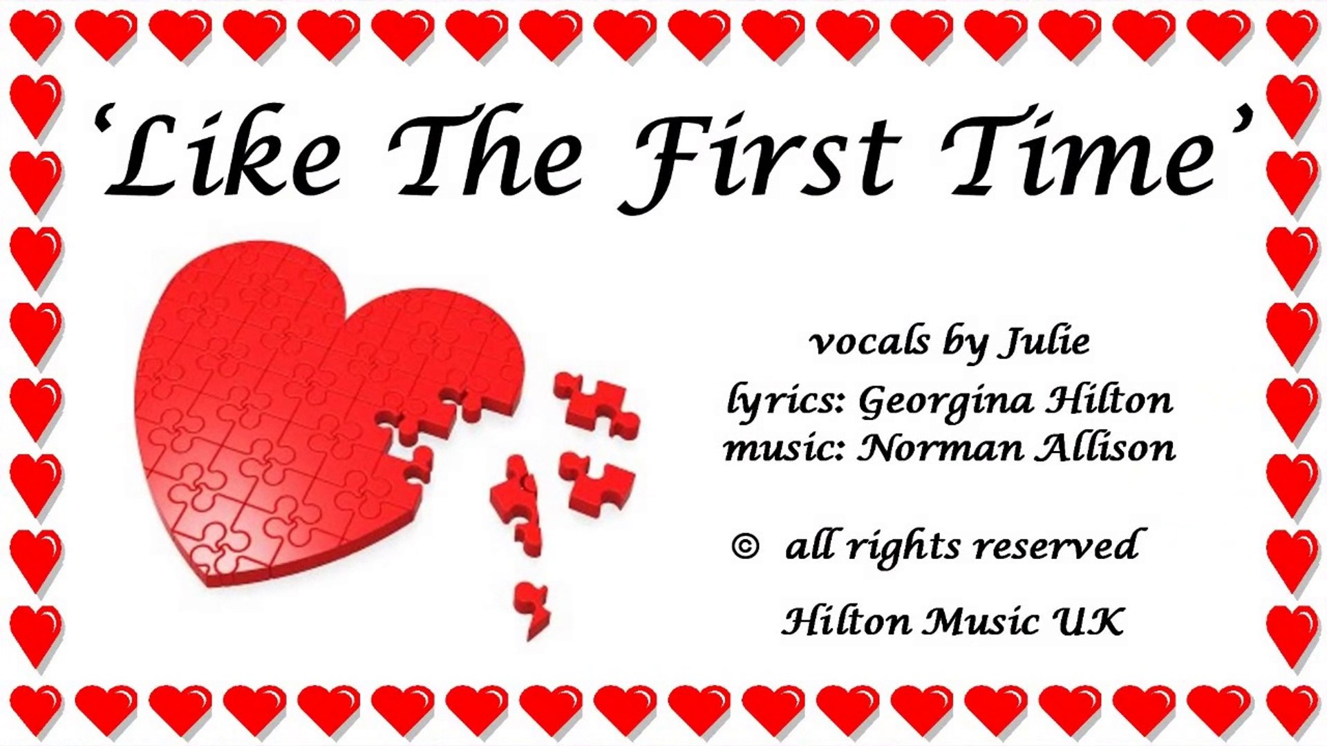 ⁣'LIKE THE FIRST TIME'  Smooth jazz / ballad, easy listening from Hilton Music UK
